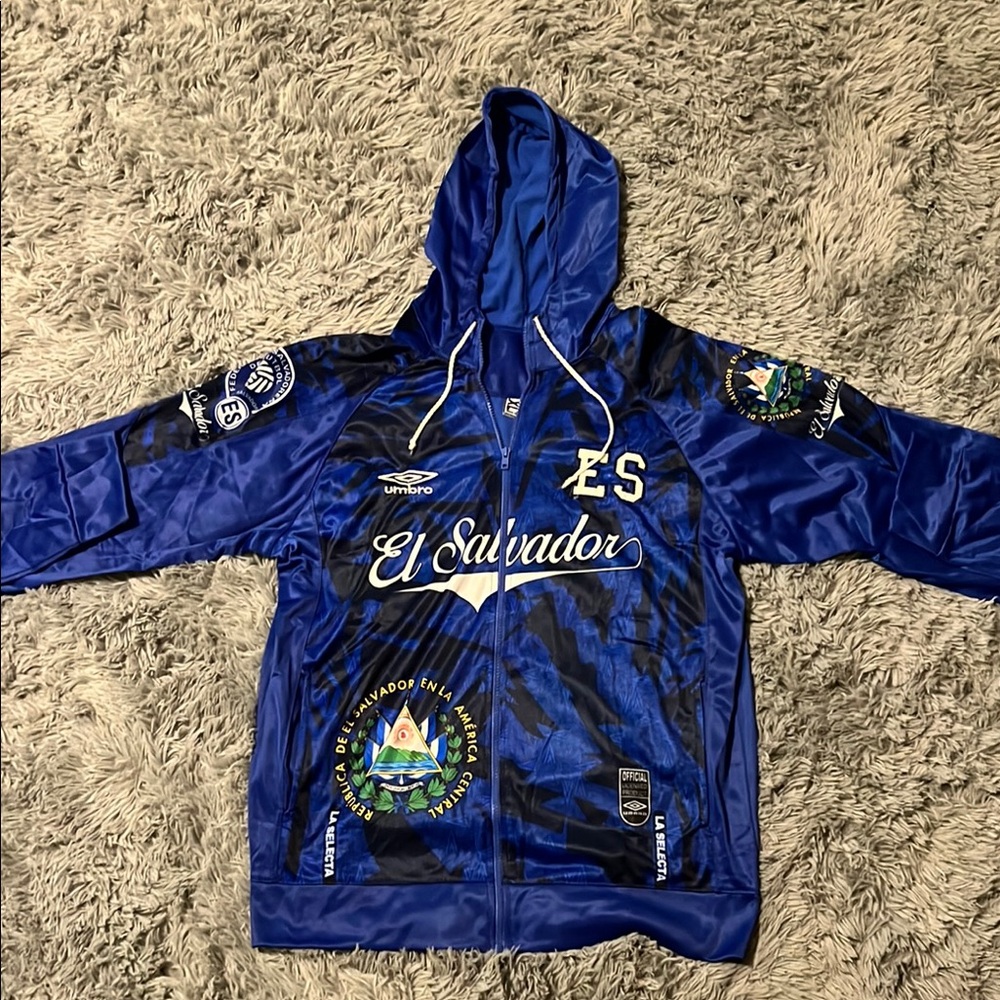Umbro Blue El Salvador Convertible Hooded Jacket